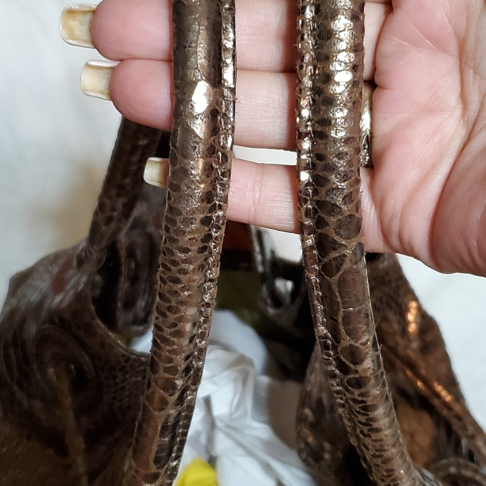 Python Hobo Shoulderbag By Carlos Falchi. - image 3